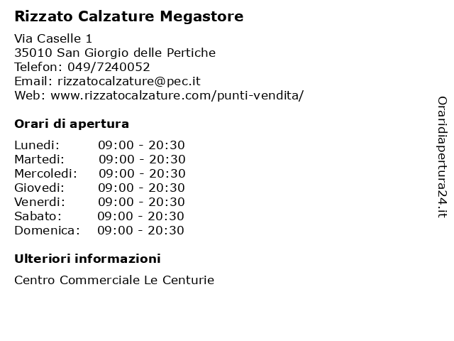 Rizzato este orari sales
